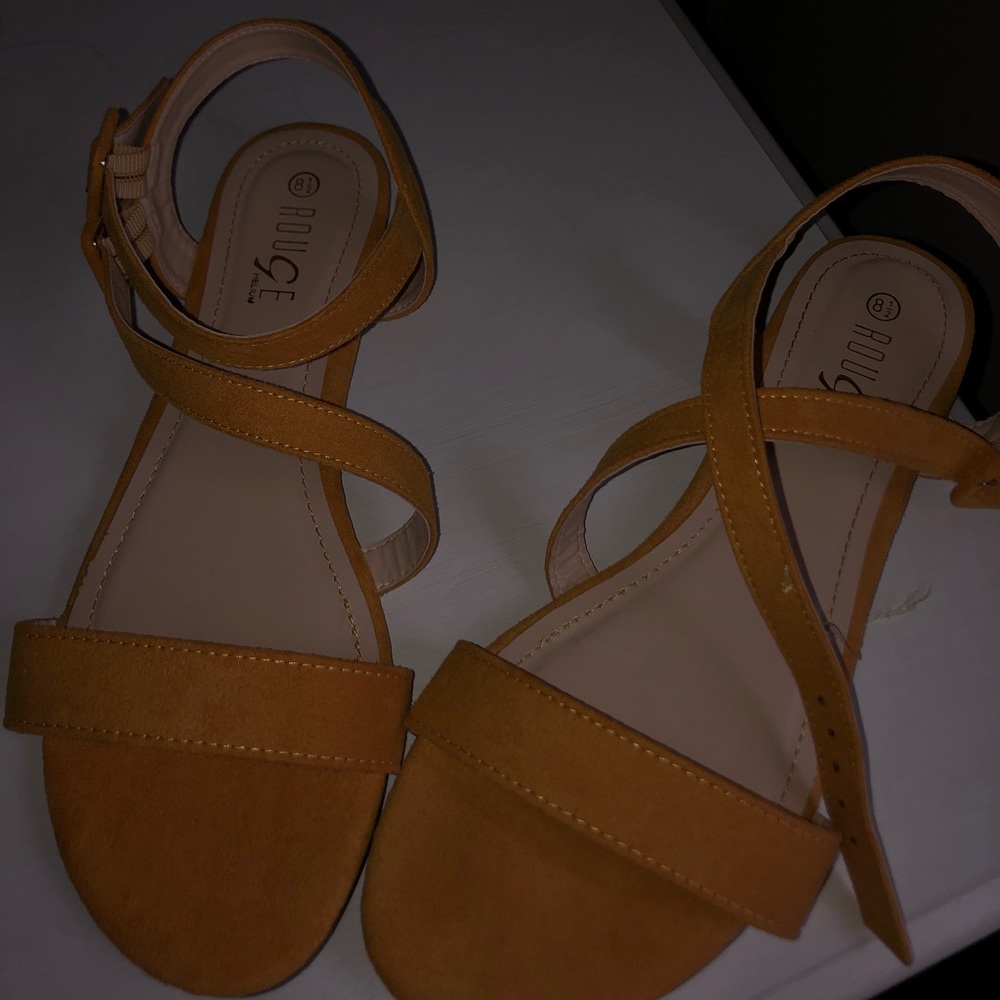 Mustard Yellow Strap Sandals